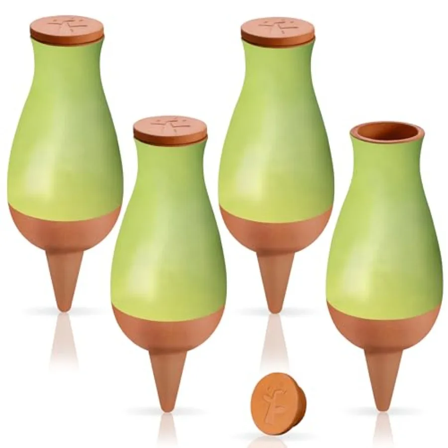 

16 oz Drip Irrigation Stakes Large Plant Watering Globes Olla Pots Plant Watering Devices Self Watering Planter Insert Watering