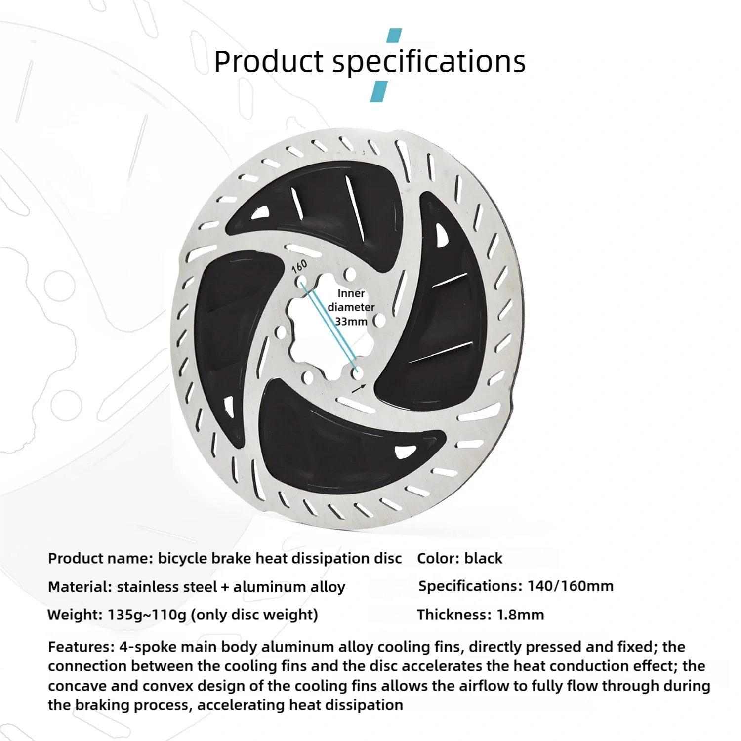 140MM 160MM MTB Bike Disc Brake Cooling Floating Rotor RT900 Brake Disc 6 Bolts Quality Mountain Road Bicycle Disc Brake Rotor