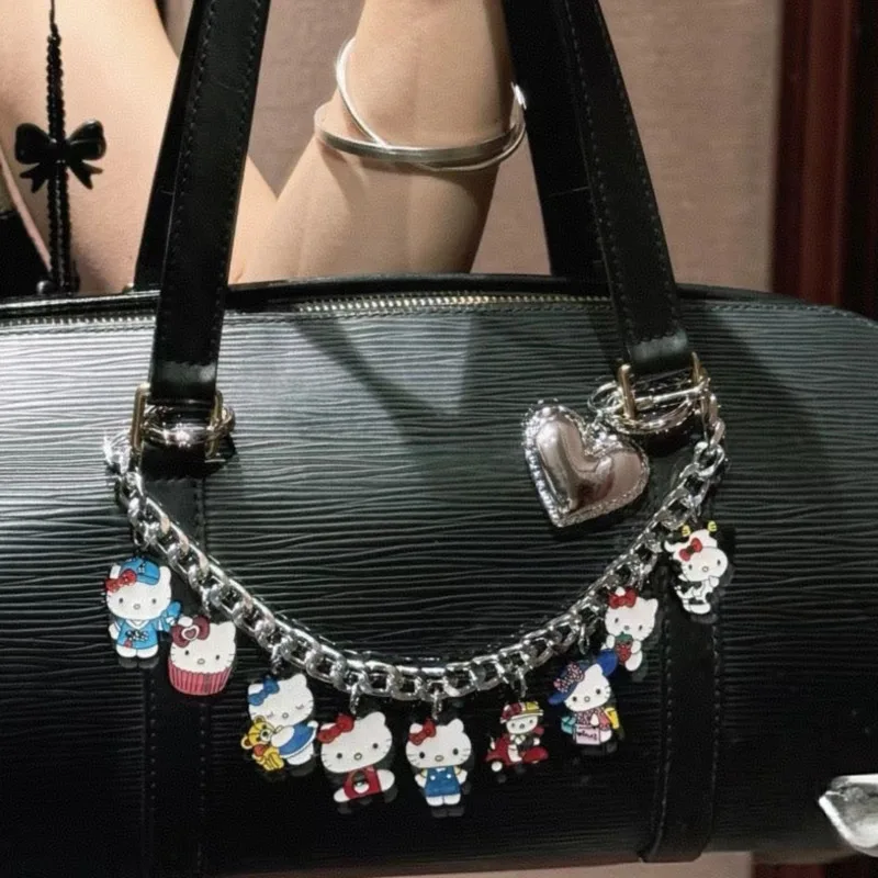 

Miniso Металл Hello Kitty Y2k Сумка Подвески Sanrio Мультфильм Китти Сумка Oranament Kawaii Украшение Рюкзака Очаровательный Брелок Подарок Для Девочки