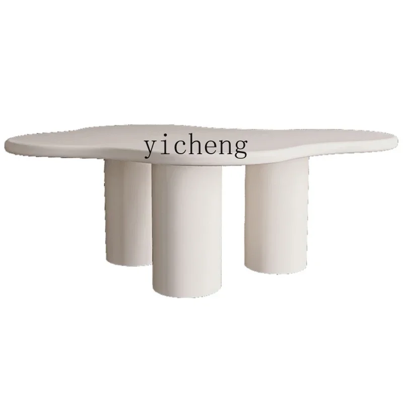 TQH cream wind coffee table living room single  breakfast alternative special-shaped cloud Internet celebrity Nordic side table