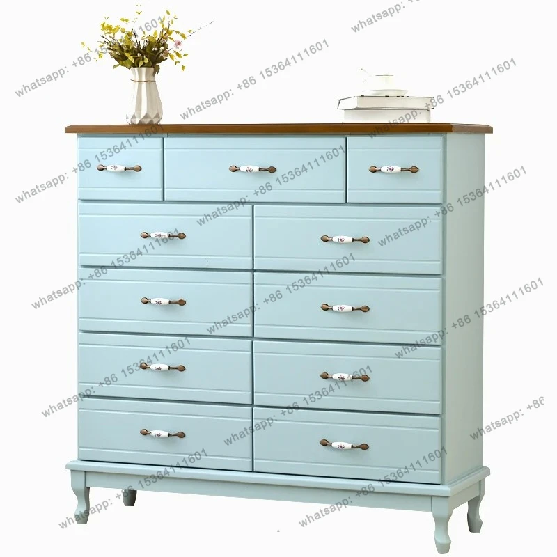Solid wood locker Economical living room chest of drawers Drawer type bedroom Short chest of drawers