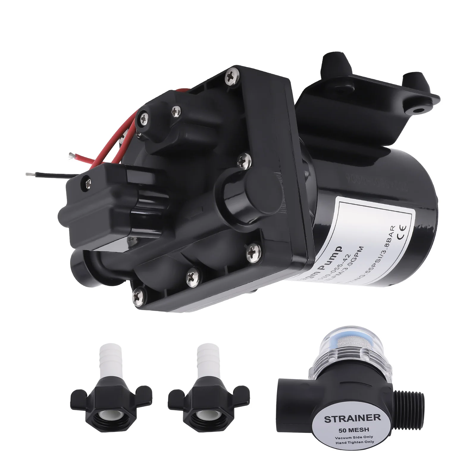 12V 3.0 Gpm RV Water Pump with Strainer for Camper for RV for Yacht 4008-101-A6 ,4008-101-E65