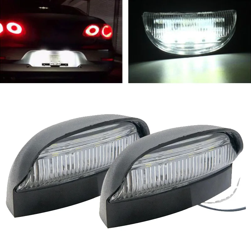 

2pc10-30V LED Number License Plate Rear Light Truck LED Rear Tail Lamp for Trailer Truck UTE Boat Lorry Van Caravan 12V 24V 4LED