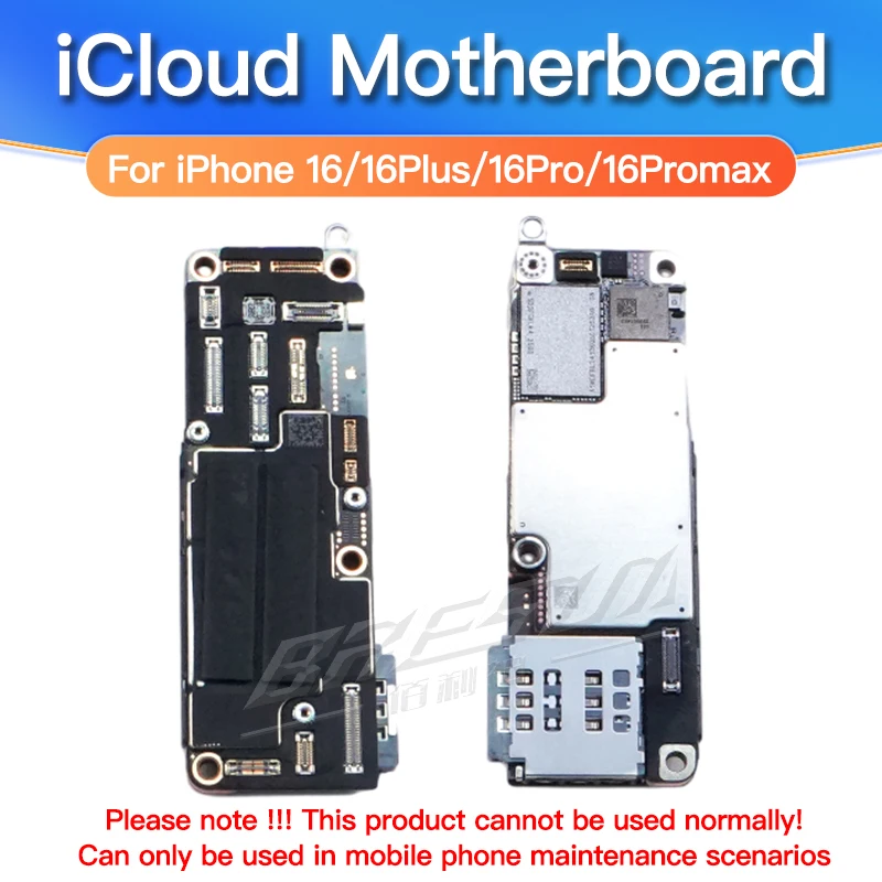 Замок ICloud с идентификатором ЕС для iPhone 16, 16 Plus, 16 Pro, 16 PRO MAX, материнская плата для практики смены, полная материнская плата для тестирования экрана