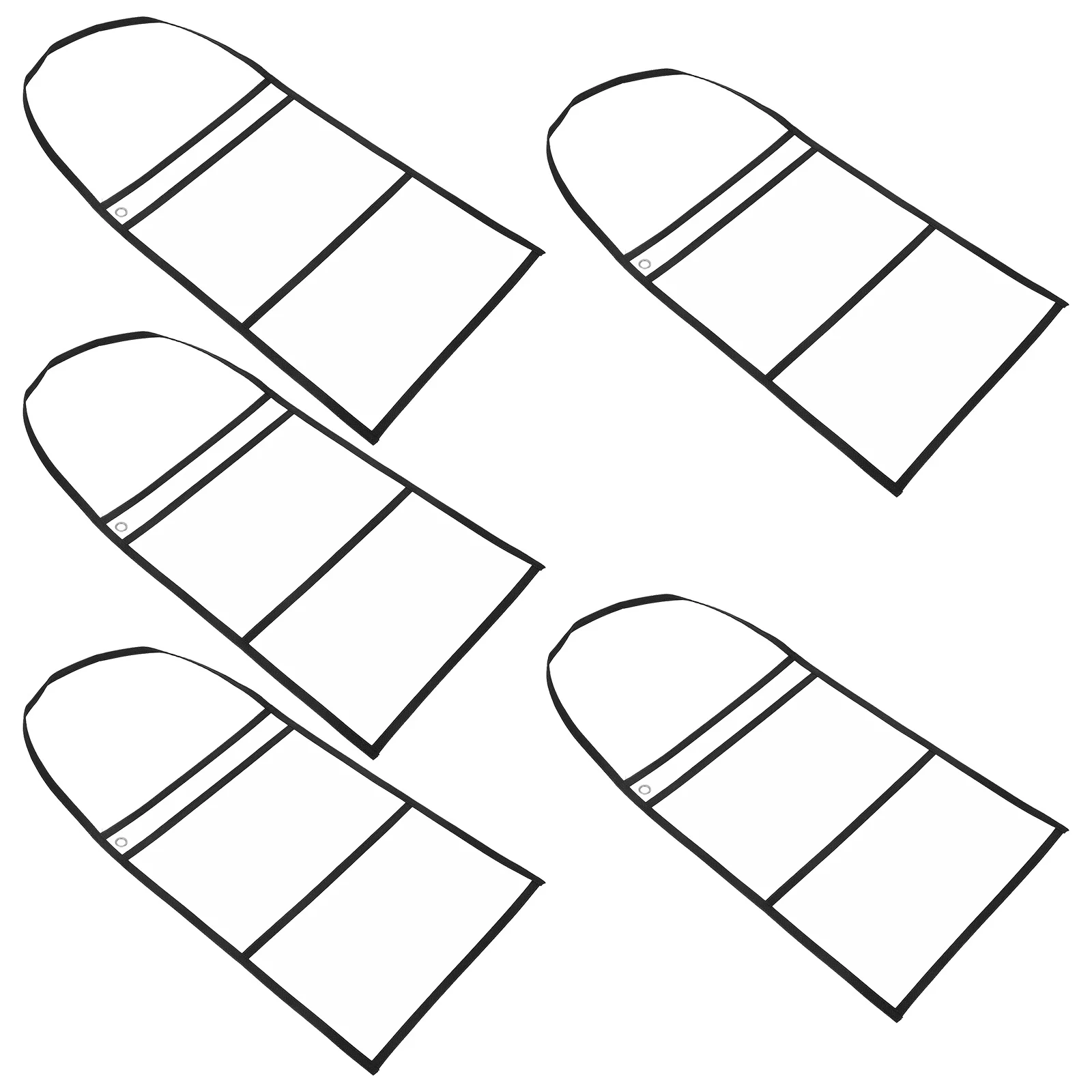 5 tasche trasparenti cancellabili a secco, portadocumenti trasparenti riutilizzabili, manico portatile per la archiviazione di documenti per ufficio in classe