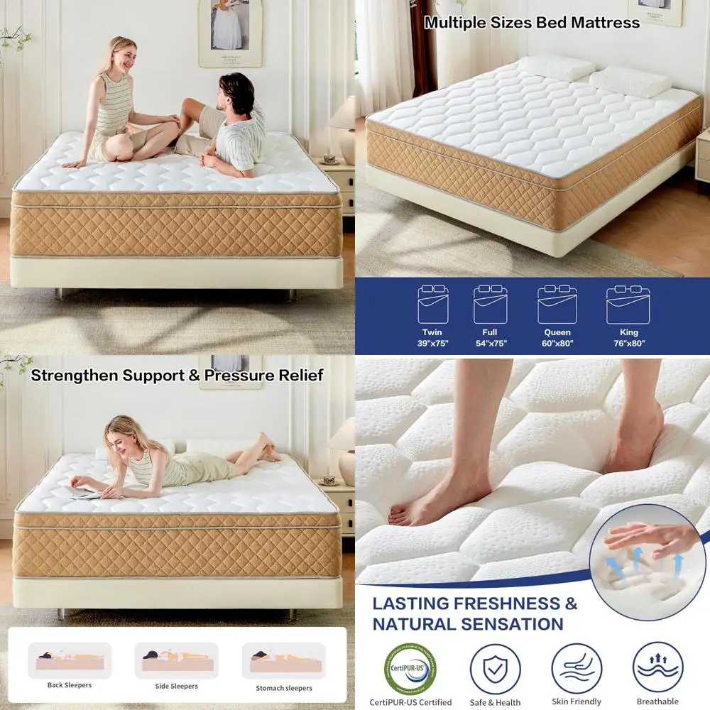 

12-Inch Medium Firm Memory Foam Mattress - Full Size, Fiberglass-Free, CertiPUR-US Certified