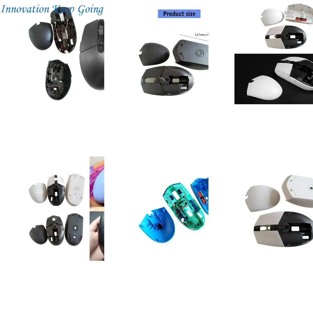 E65C 3pcs Gaming Mouse Case Set Plastic Top Shell Battery Covers Outer Case for G304 Slip proof Wear Resistant