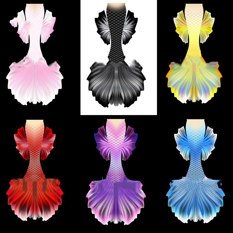 Performance Clothing Adult Children Professional Mermaid Big Fishtail Swimsuit Bikini Fighting Fish Mermaid Fins Big Tail With