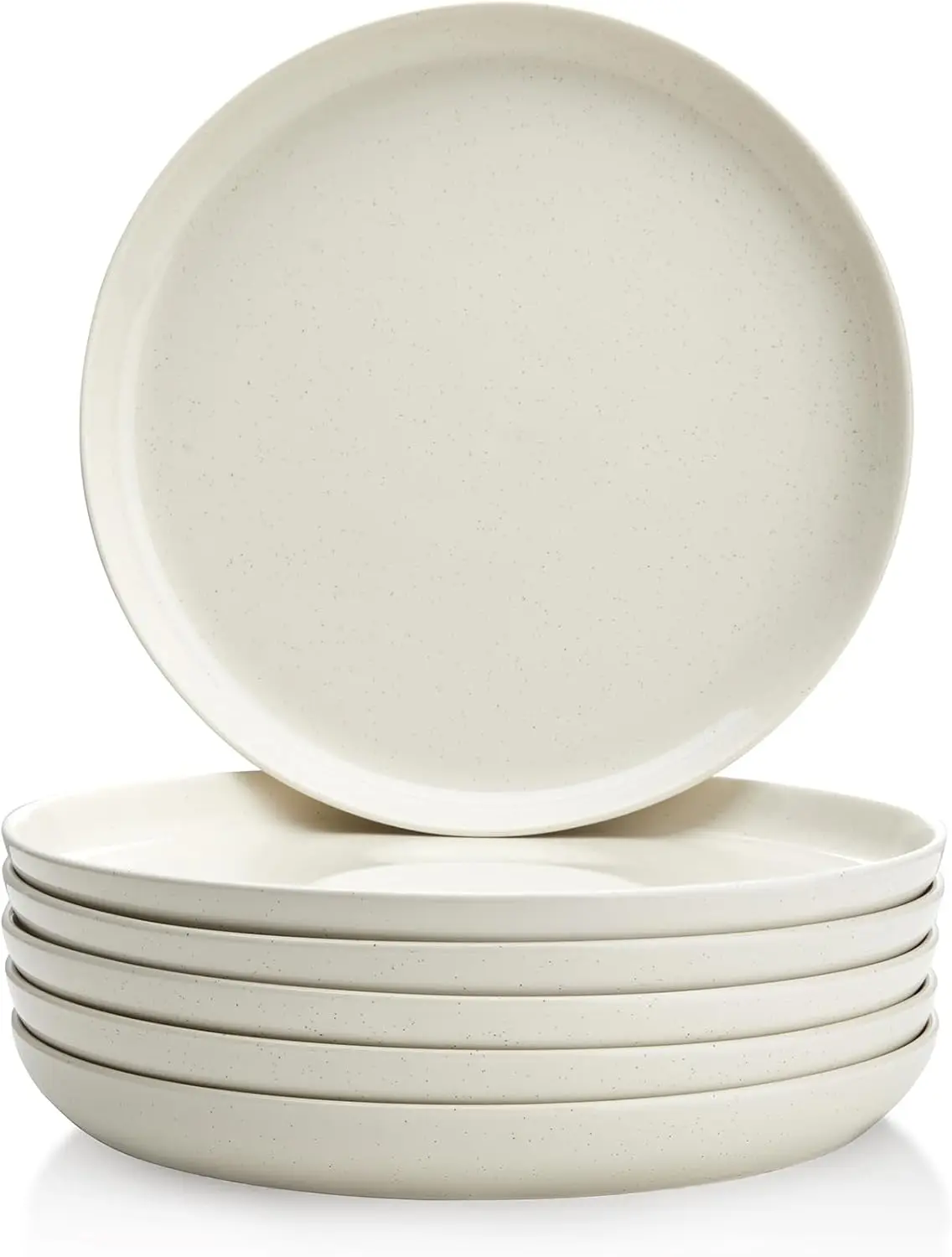 

Porcelain Dinner Plates Set, 10 Inch, Round Salad Plates, Dove Gray - Dishwasher, Microwave Oven Safe