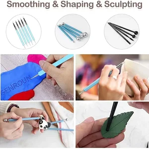 23 قطعة DIY الفن الطين أداة قوالب بوليمر البورسلين الباردة النحت أدوات فرشاة الحرفية النمذجة السيراميك والسيراميك 8 طقم خزف بارد للمبيعات الرئيسية - رقم 1
