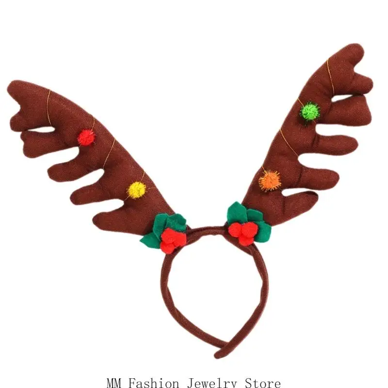 D0UB – bandeaux fête noël, bois en tissu doux pour adultes enfants, célébration vacances