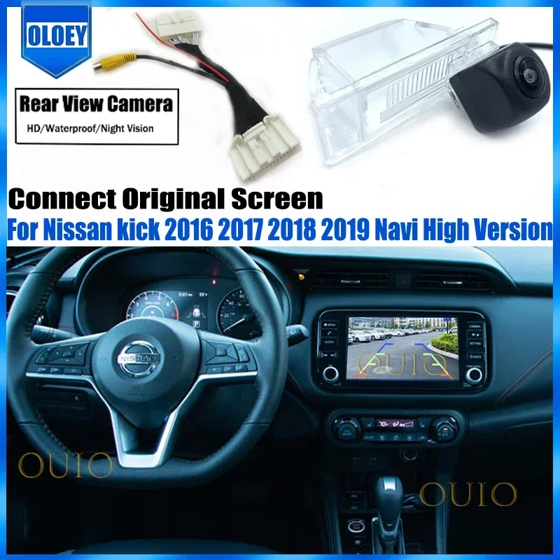 

HD Car Rear View Backup Reverse Camera Original Car OEM Monitor For Nissan kick 2016 2017 2018 2019