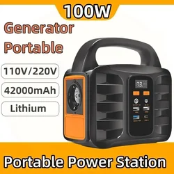 Portable Power Station 100W Lithium Portable Power Station 42000mAh Spare Battery Power Supply Charger for Outdoor Camping