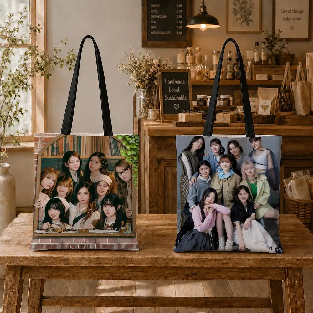Bolsas de Almacenamiento N-NiziU de Moda, Bolsa de Lona de Gran Capacidad, Bolsa de Compras Plegable Ecológica