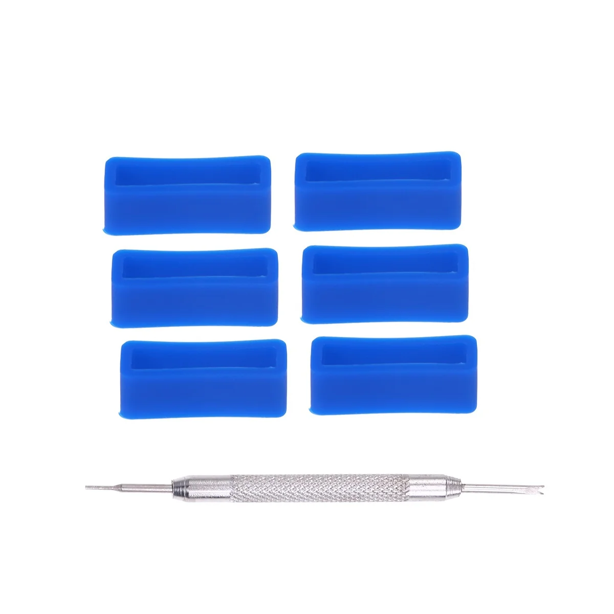 

6 pcs 20Mm Loops Replacement Dark Blue Durable Retainer For Watch Band Repair Tool Included Watch Accessories