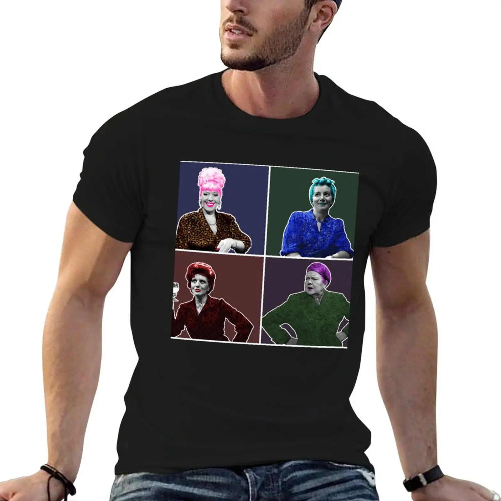All the Corrie Ladies 1 Throw Pillow T-Shirt Fashion Print Casual Short Sleeve