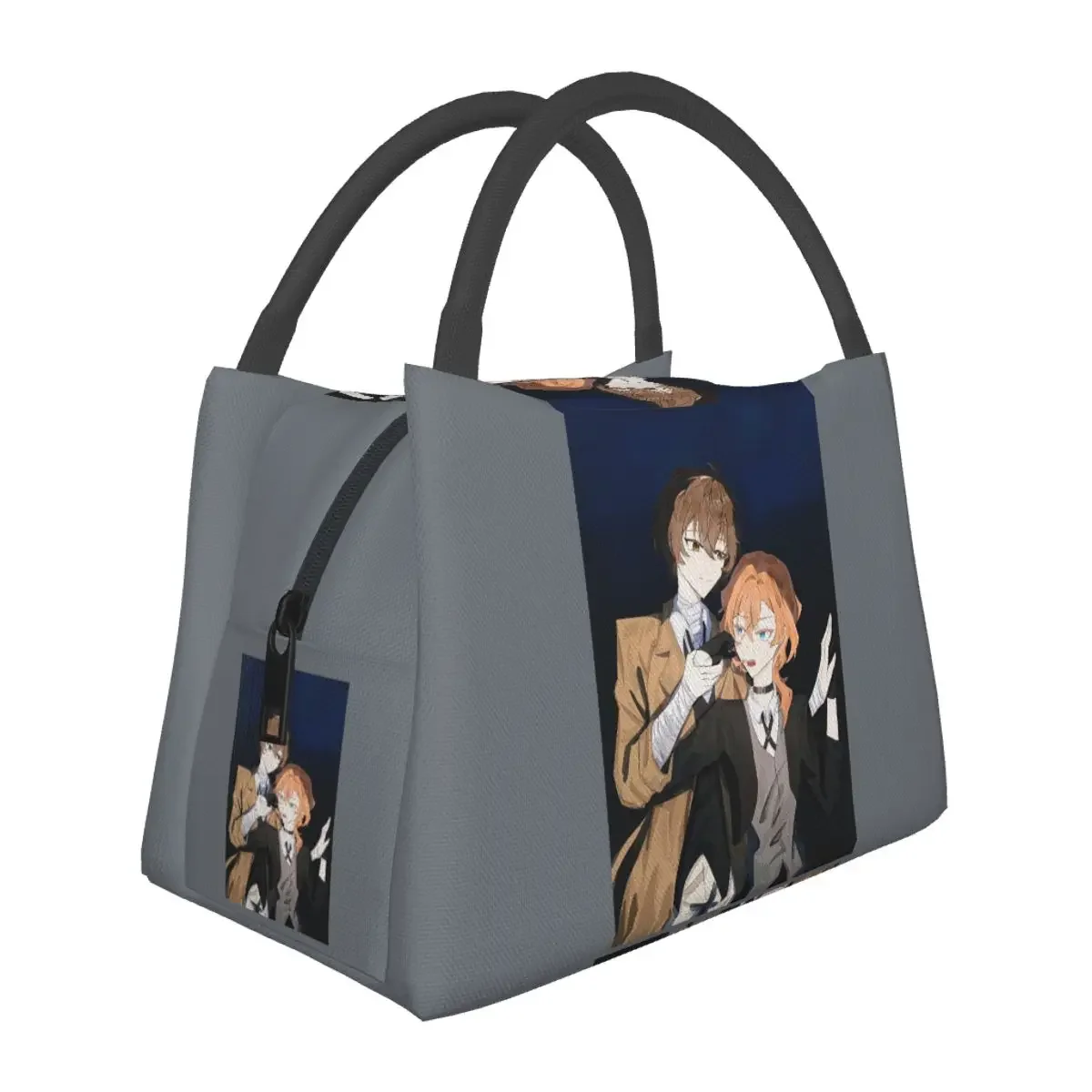 بونغو الضالة الكلاب وان أنيمي دازاي و Chuuya أكياس الغداء معزول بينتو صندوق قابلة لإعادة الاستخدام حقيبة الغداء نزهة أكياس برودة حقيبة حرارية