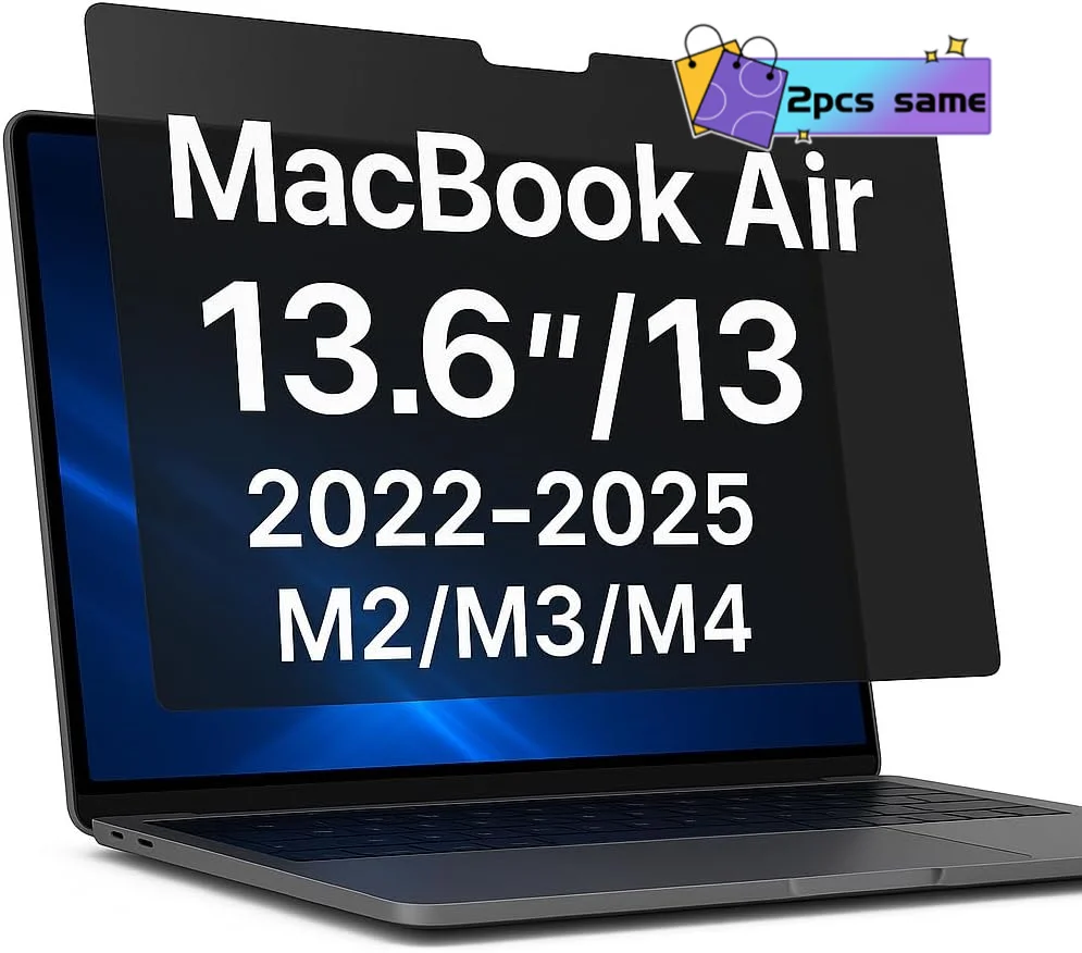 2pcs| 2026 Magnetic Privacy Screen for MacBook Air 13.6