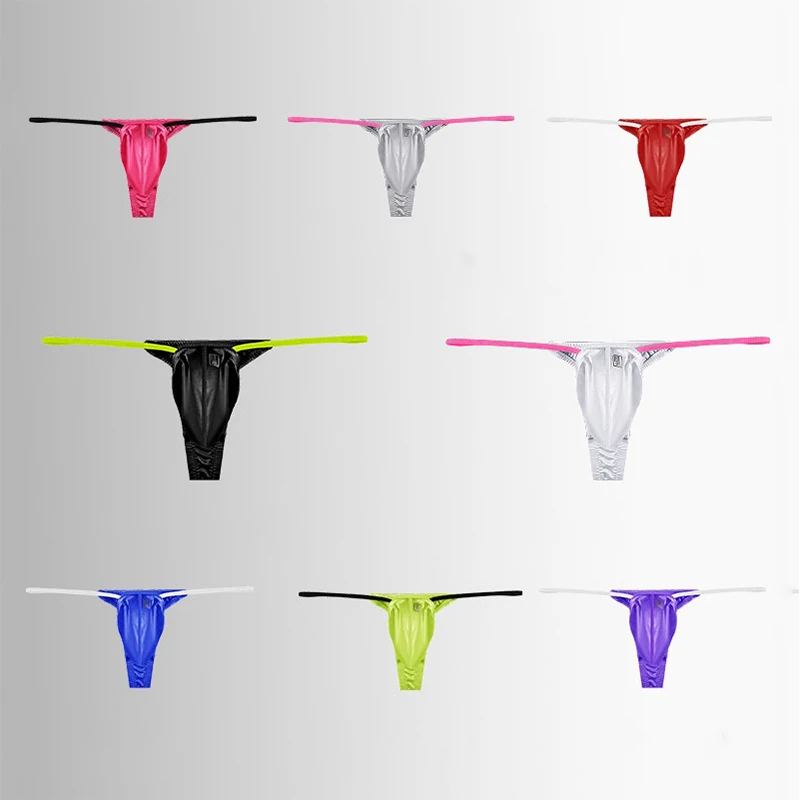 

3PCS Men's Underwear Ice Silk Low Waist No Trace Breathable Thong Fitness Sports Japanese T Pants
