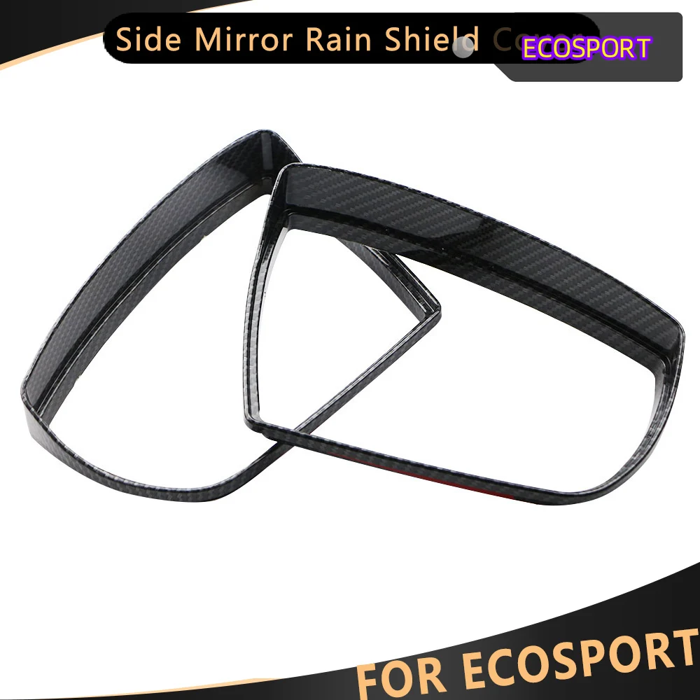 2Pcs For Ford Ecosport 2013 - 2021 Car Rearview Side Mirror Rain Shield Cover Eyebrow Shelter Sticker Trim Styling Accessories