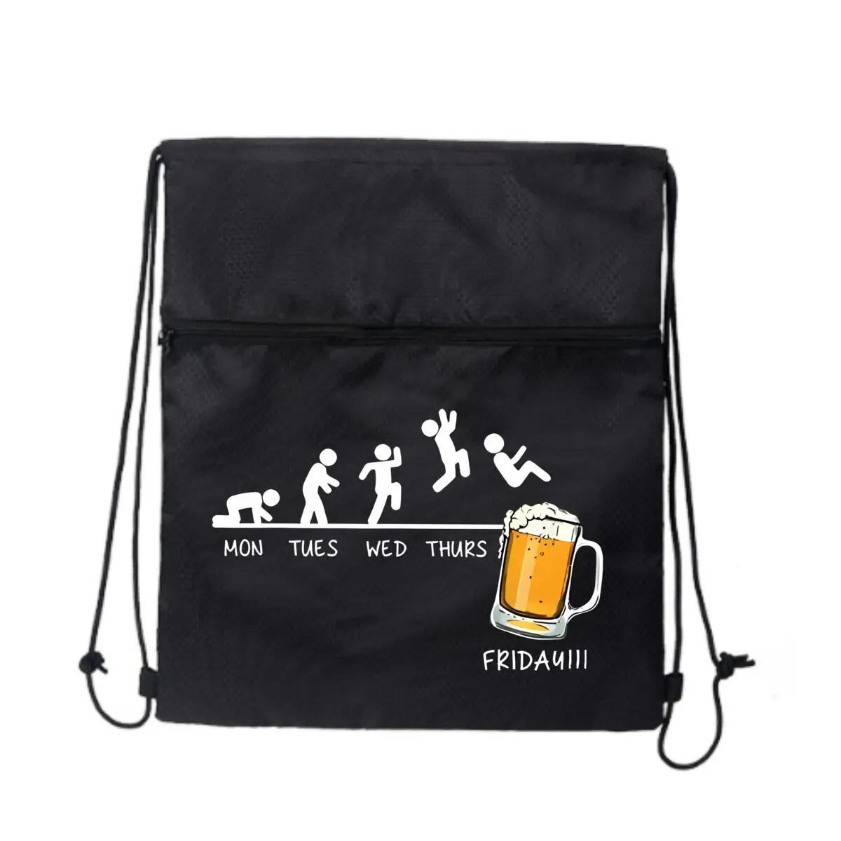 

Friday Beer Mug Складной рюкзак на шнурке с графическим рисунком Легкий простой и модный спортивный рюкзак унисекс