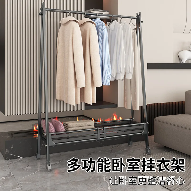 Percha, suelo, dormitorio, hogar, interior, engrosada, móvil plegable.