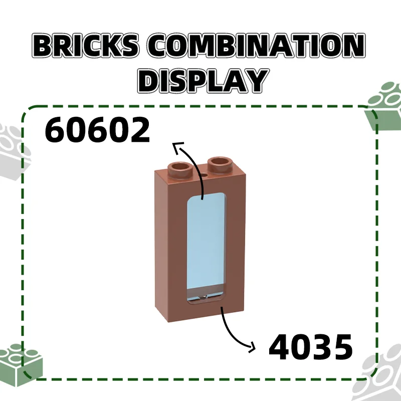 Wange 78Pcs/lot 4035 1x2x3 Flat Front Window Building Blocks Moc Accessories Compatible with Bricks Toys For Children Gift Box