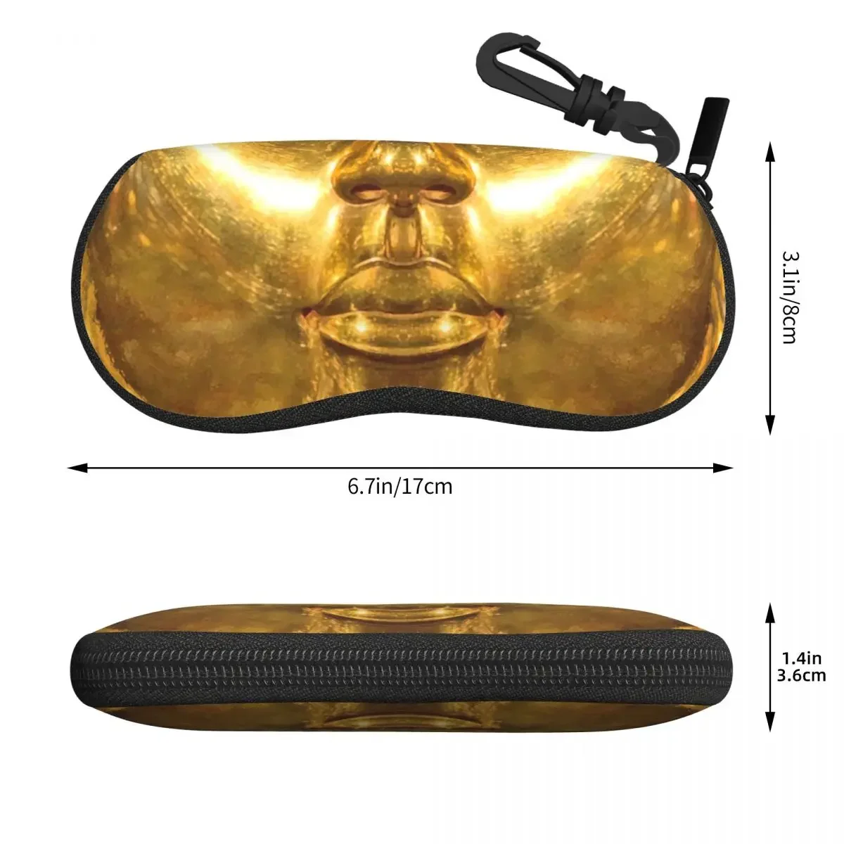 Custom King Tut Golden Eyeglass Glasses Case Men Women Soft Ancient Egypt Pharaoh Tutankhamun Sunglasses Protective Box