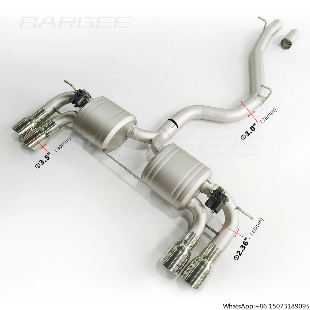 

Bargee Valvetronic Titanium EXHAUST CATBACK for R 2.0T MK7 MK7.5 2015~2020 Titanium Muffler Exhaust Pipes