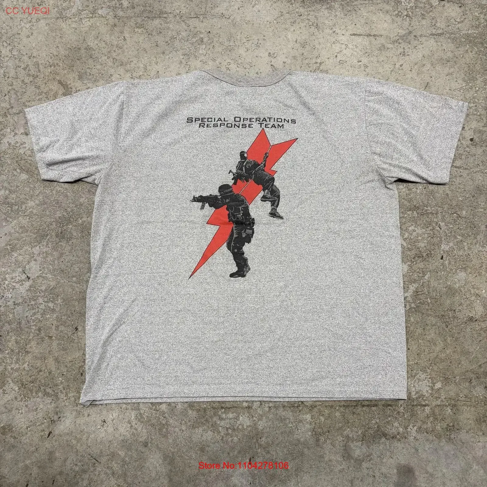 FCI Miami Special Operations Response Team T Shirt Mens 2XL Gray UNICOR PFU Ringer vintage Washed Slightly Stretched