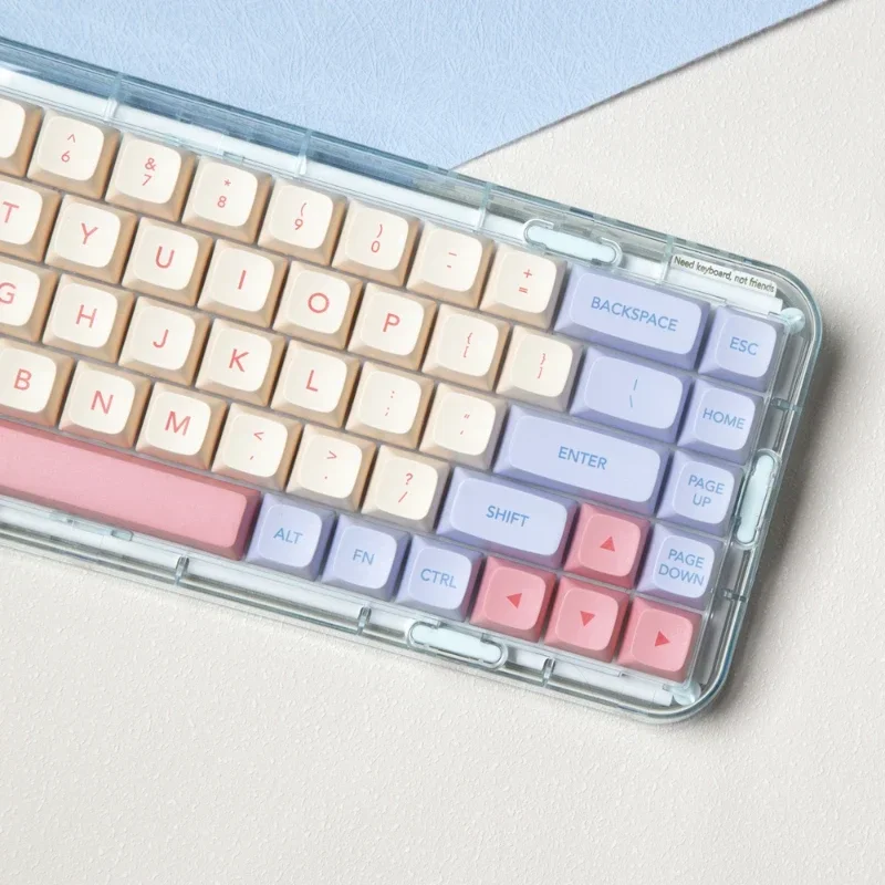 132 Keys Marshmallow PBT XDA Profile Sublimated Personalized Key Caps for Cherry MX Switch Game Mechanical Keyboard