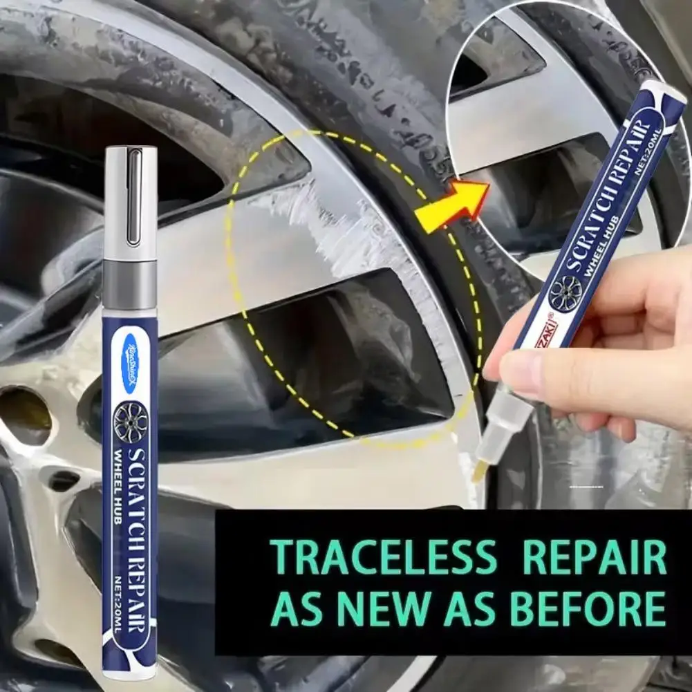 Touch-up Pen Scratch Repair, Quick‑Drying Waterproof Sun‑Proof Formula Harmless to Original Paint Metal Rim Scratch Restoration