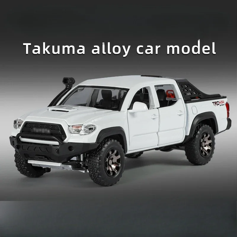 

1:32 Toyota Tacoma Pickup Car Model Diecast Alloy Toy Vehicle Decor Miniature Voiture Children Boy Gift Collection Home