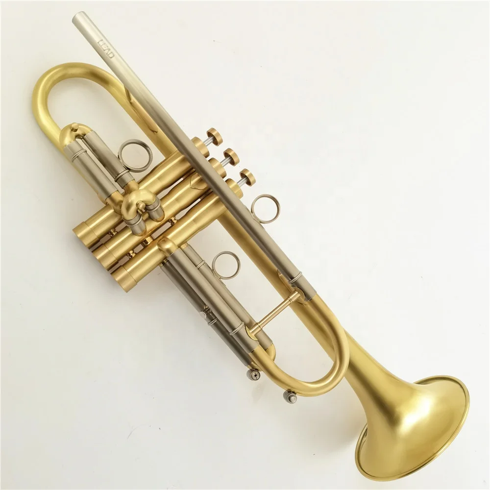 

Longer main slide bb trumpet with best quality case professional trumpet