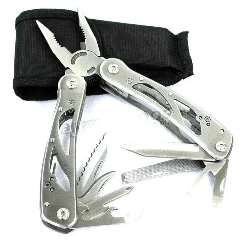 Imagem -06 - Multitool Exterior Portátil de Alicador Faca Chaveiro Chave de Fenda Multi Ferramentas Mini Alicatador Multi Ferramenta Aço Inoxidável