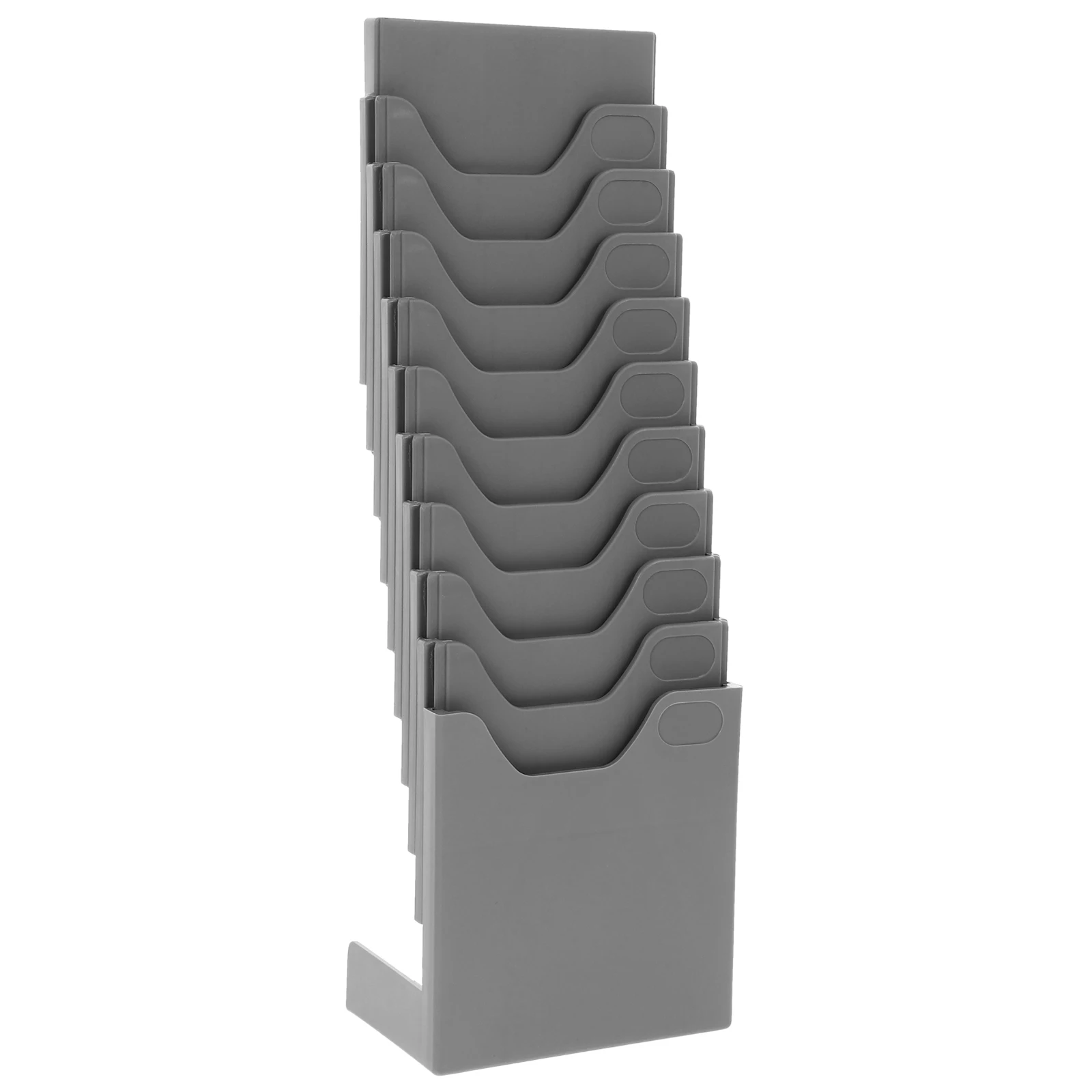 

Card Holder Standing Type Rack Multi Grid Plastic Document Organizer For Home Office School Kitchen Warehouse