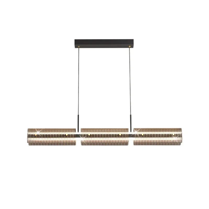 Italian minimalist light luxury restaurant bar chandelier modern minimalist designer hotel company front desk strip light