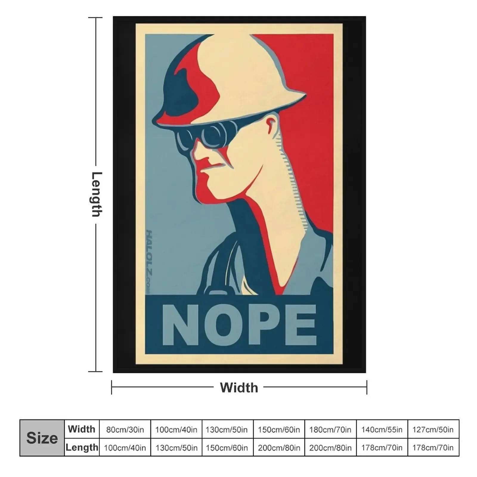 Team Fortress 2 - Engineer Nope Throw Blanket Sofas Decorative Sofas Soft Plaid Blankets