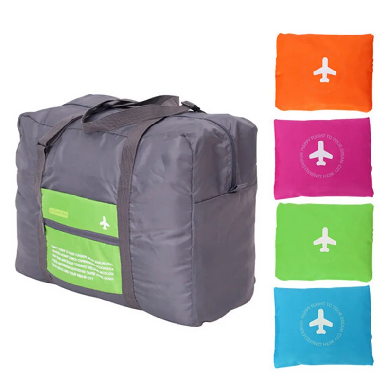 

Korean Foldable Square Airplane The Tote Bag Waterproof Handbag Packing Cubes For Travel Oxford Cloth Weekend Travel Bag Luggage