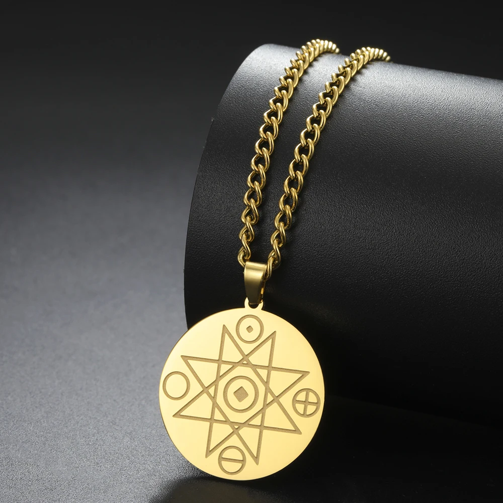 Dawapara Melchizedek Priestertum Symbol Halskette König des Friedens Oktagramm Anhänger Edelstahl religiösen Schmuck – Detail 14