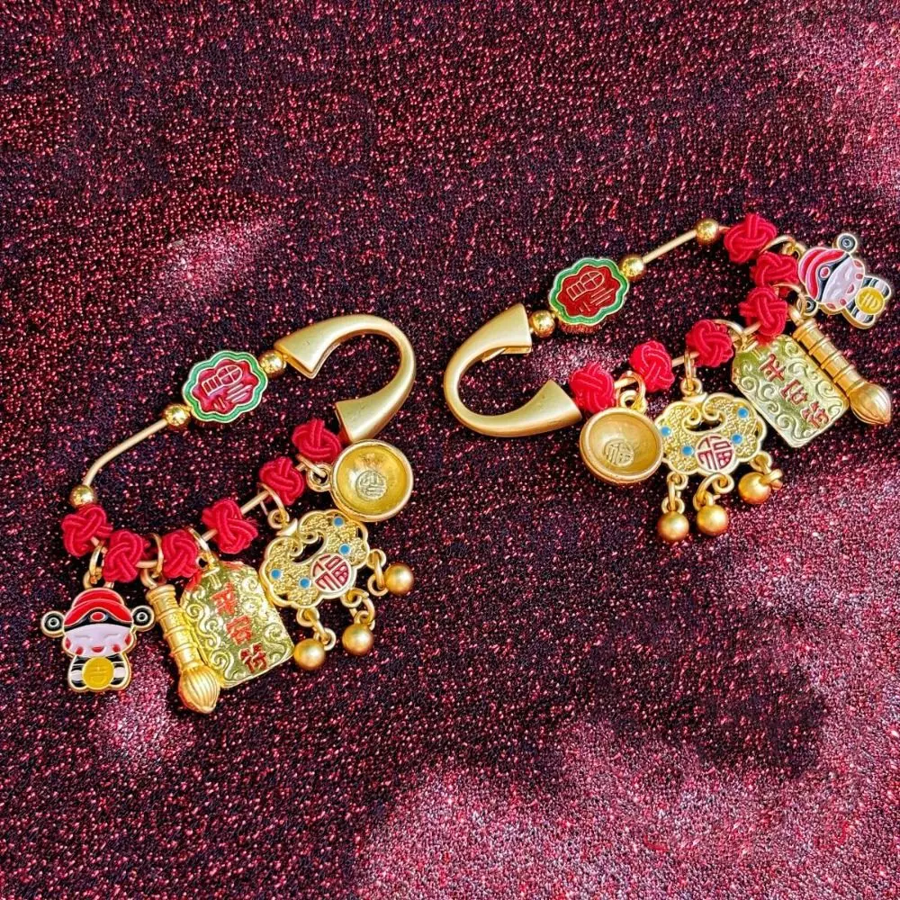 Lucky Horse Year Zodiac Brooch Pendant Gold Best Wishes Sand-plated Ornaments Safety Chinese Style Guardian Brooch Newborn Baby