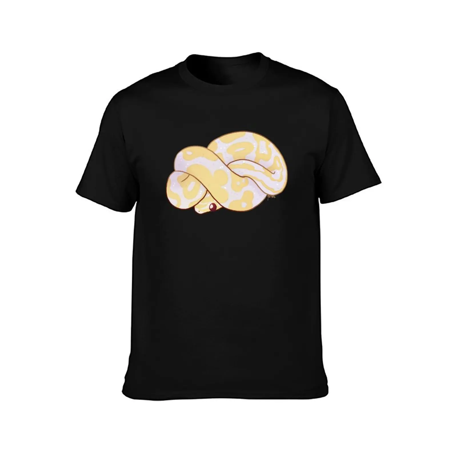 Ball python: Genevieve T-Shirt, Summer Casual Cotton Tee, Oversized Streetwear Tops, Vintage Graphic Print, Unisex Men Women