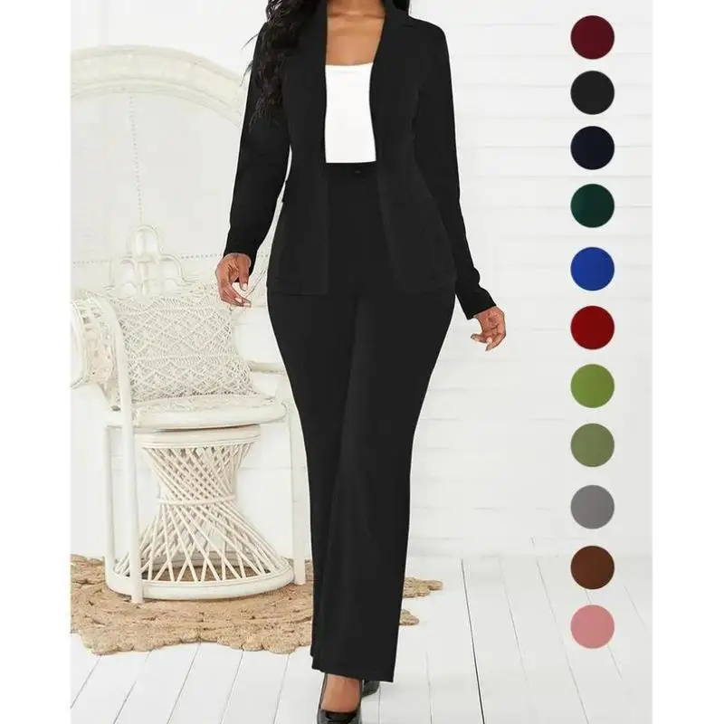 

Women's Two-Piece Set Button Collar Casual Sportswear ort Pants Svel Top Autumn Season Faionable Trendy Ensemble