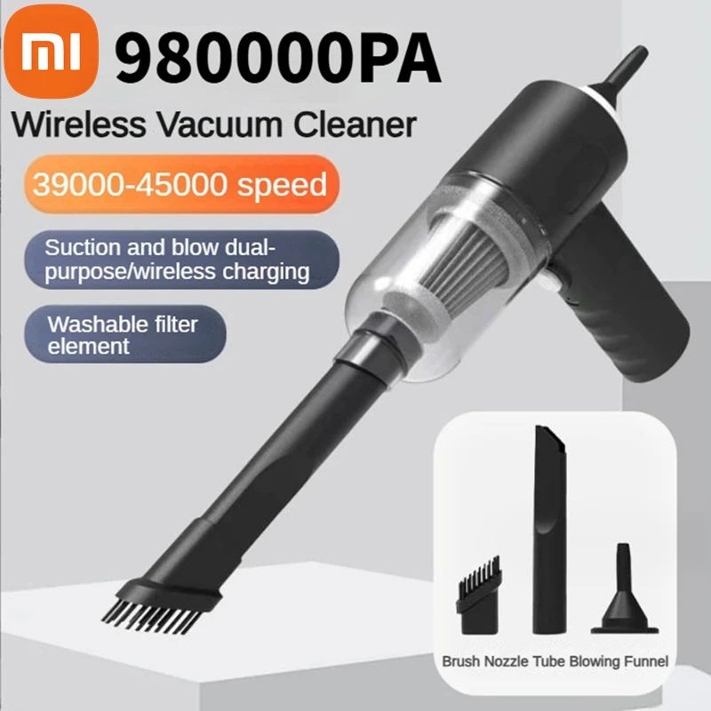 Xiaomi 98000PA 3in1 Wireless Mini Vacuum Cleaner High Powerful Dual Use For Portable Large Suction Home Car Vacuum Cleaner