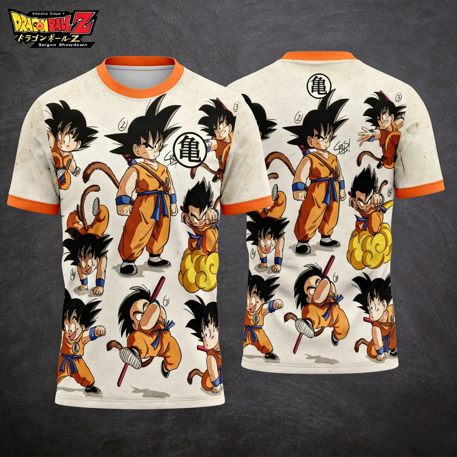 2026 Summer Dragon Ball Retro Fitness T-shirt Men's Oversized 3D Printed Short-sleeved Family Unisex Children's Sports Shirt