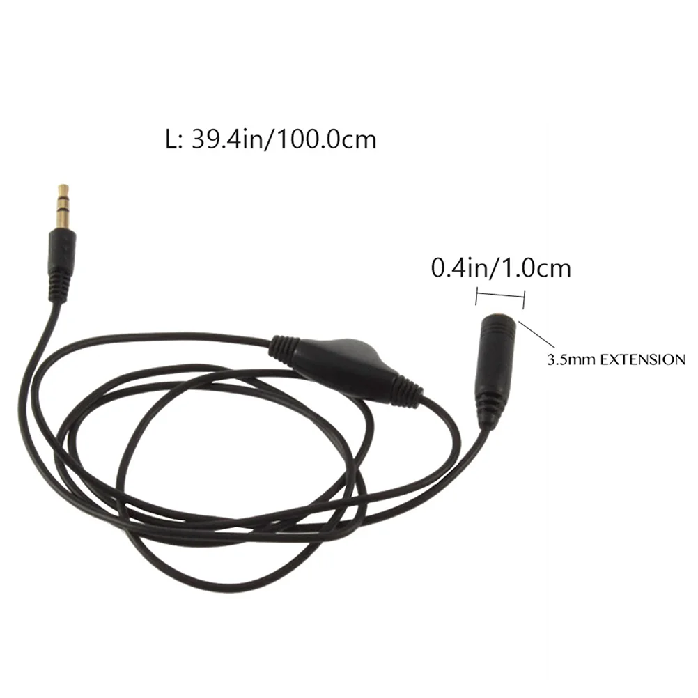 2 PCS Audio Line Cable for Phone Extension Cord Mp3 Pulley Adjustment Adjusting Copper 35mm Interface