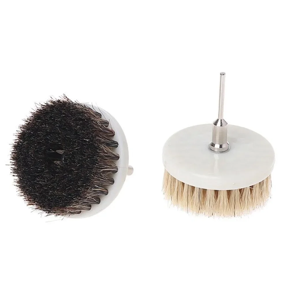 60mm White Soft Drill Powered Brush Head 6mm Shank Drill Brush For Cleaning Tile Grout Carpet Car Carpet Bath Fabric Hand Tools