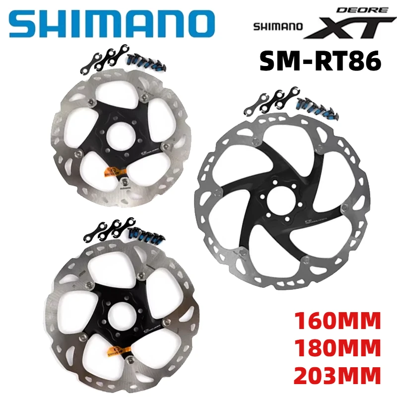 

Shimano Deore XT RT86 Brake Disc 6 Bolt Ice Point Technology MTB Mountain Bicycle Disc 160MM 180MM 203MM