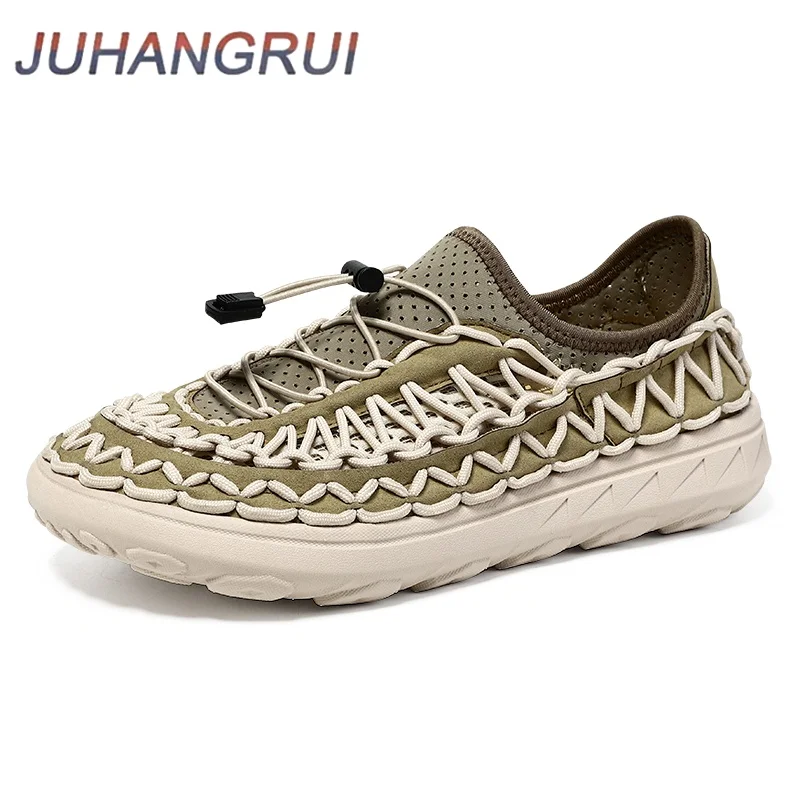

Summer Hand-woven Men's Sandals Fashion Men Casual Shoes Brand Designer Men Sneakers High Quality Beach Sandals Men Shoes