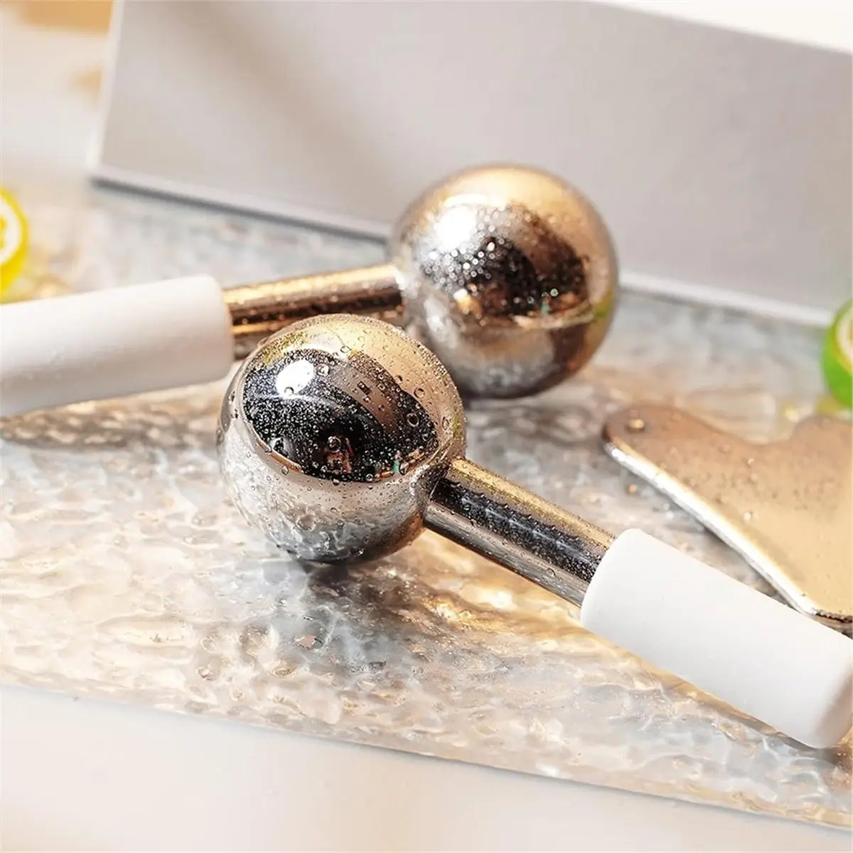 【TODAY-BUY】~@ Mini 3pcs Ice Globes Cryo Sticks for Face Eye Facial Cold Roller Cooling Globe for Puffiness Wrinkle Dark Circle